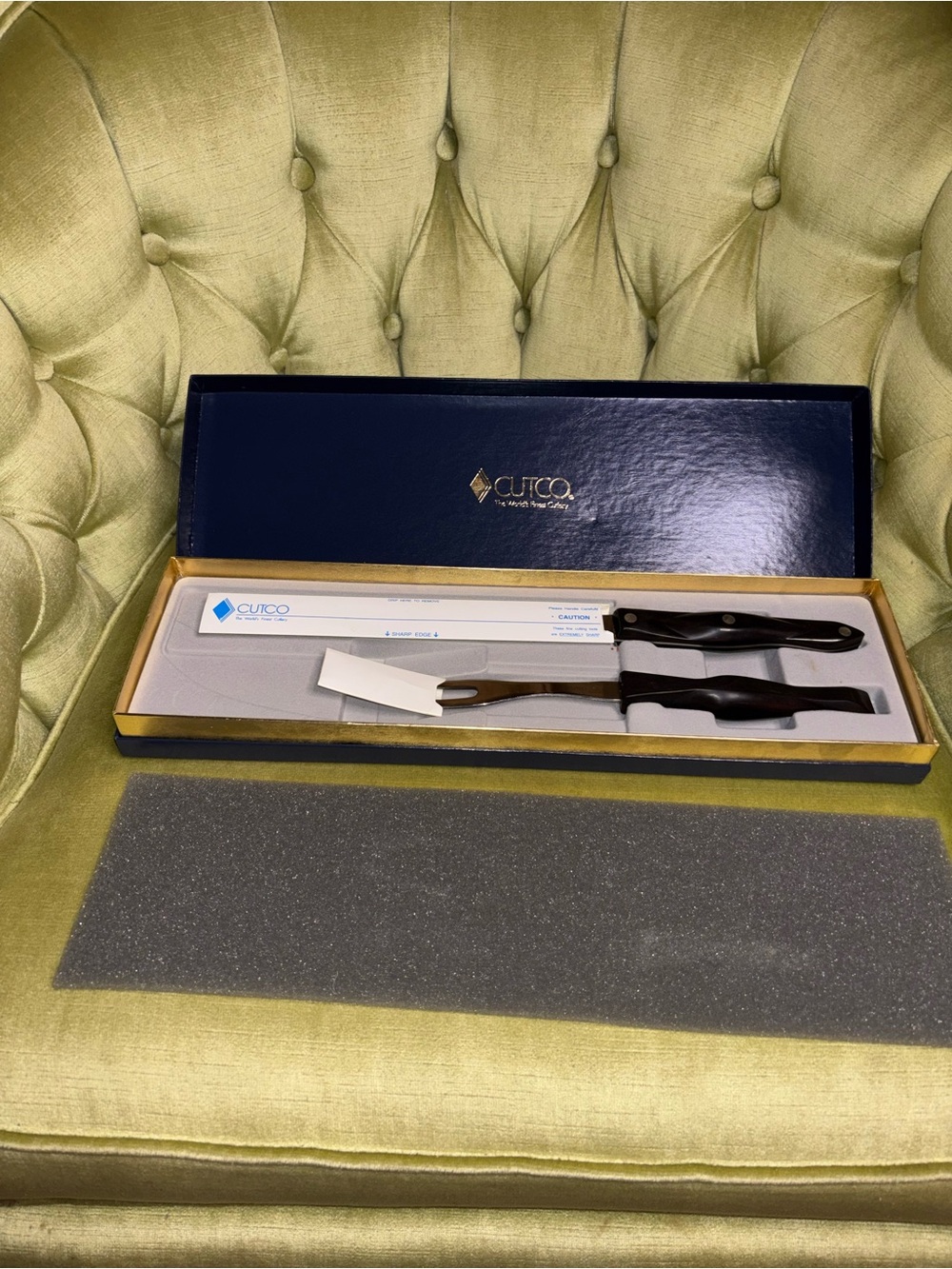 Vintage Cutco Carving Knife Set Stainless Steel Kitchenware With Original Box